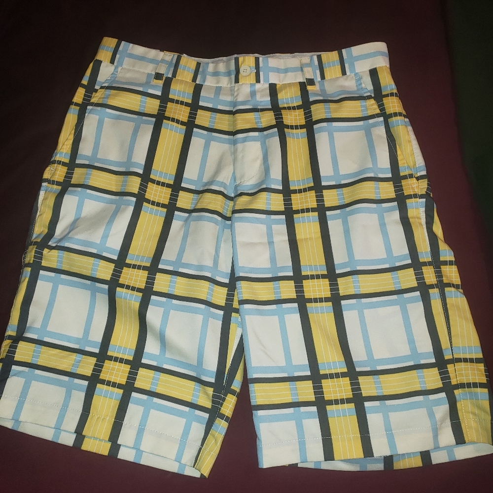 SLIGO GOLF PLAID SHORTS 32-34